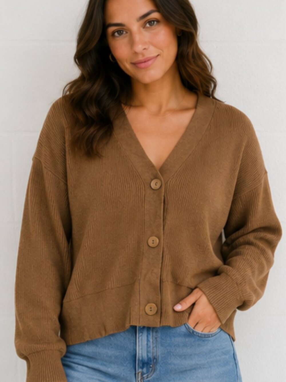 Brown Zara cardigan small